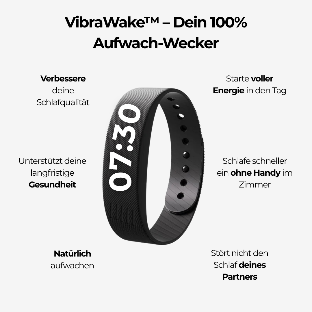 VibraWake™ – Dein 100 % Aufwach-Wecker